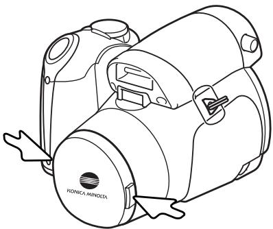 KONICA MINOLTA DIMAGE Z10 - Fixation de la couroie et du capuchon d'objetif - 3