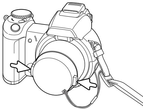 KONICA MINOLTA DIMAGE Z2 - Fixation de la courroie et du capuchon d'objetif - 3