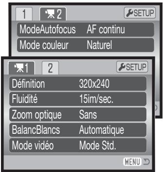 KONICA MINOLTA DIMAGE Z2 - Navigation dans les menus d'enregistrement - 14