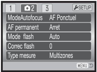 KONICA MINOLTA DIMAGE Z2 - Navigation dans les menus d'enregistrement - 17