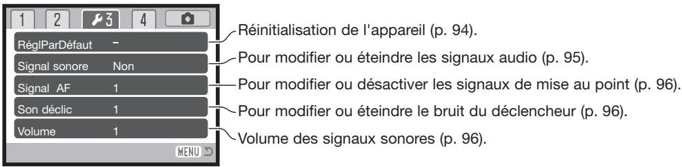 KONICA MINOLTA DIMAGE Z2 - Navigation dans le menu Réglages (Setup) - 10