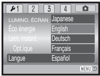 KONICA MINOLTA DIMAGE Z2 - Réglage de la langue des menus - 3