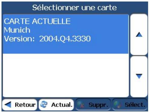 TAKARA NAVIGATION TK 6.1 - Sélection de la carte - 2