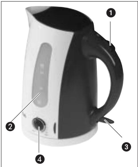 BIFINETT KH 1133 PLASTIC WATER HEATER WITH THERMOSTAT - Danger: Ne jamais approcher la base, avec ses éléments électriques, d'eau - danger de mort! - 1