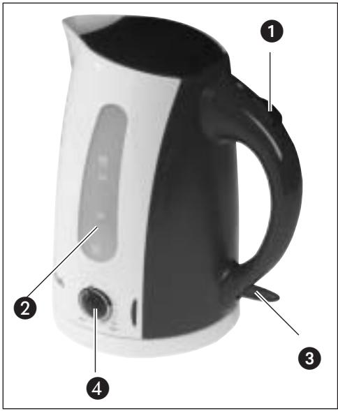 BIFINETT KH 1133 PLASTIC WATER HEATER WITH THERMOSTAT - Niebepezieczneistwo: Nigdy nie umieszeczć podstawki w puzzu wody - smiertelne siebezpieczneistwo! - 1