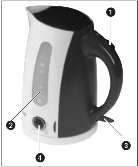 BIFINETT KH 1133 PLASTIC WATER HEATER WITH THERMOSTAT - Gefahr: Bringen Sie niemals den elektrischen Sockel in die Höhe von Wasser - Lebensgefahr! - 1