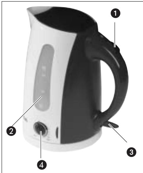 BIFINETT KH 1133 PLASTIC WATER HEATER WITH THERMOSTAT - Gevaar: Houd de electrische sokkel altijd buiten de nabijheid van water - Levensgevaar! - 1
