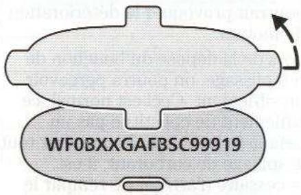 FORD PUMA - Numero d'identification du vehicule - 1