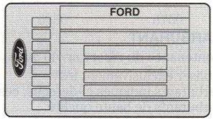 FORD PUMA - Plaquette du constructeur - 1