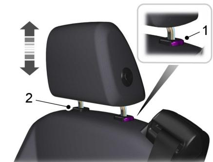 FORD B-MAX 2012 - Dépose de l'appui-tête - 1