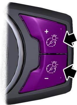 FORD B-MAX 2012 - RéGLAGE DE L'INTENSITÉ D'éCLAIRAGE DU COMBINÉ DES INSTRUMENTS - 1