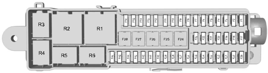 FORD C-MAX 2011 - Boîte à fusibles compartmenté de chargement - 1