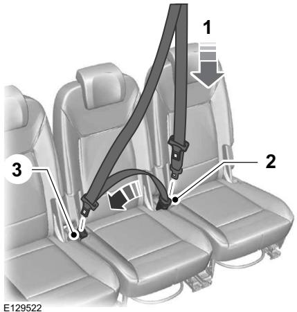 FORD C-MAX 2011 - Ceinture de sécurité centrale de 2ème rangée - 1