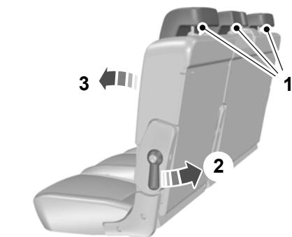 FORD TOURNEO CONNECT 2011 - Basculement du siège complet vers l'avant - 3
