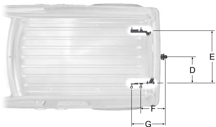 FORD TOURNEO CONNECT 2011 - Dimensions de l'équipement d'attelage - 2