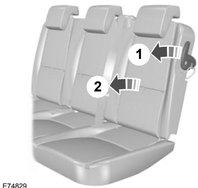 FORD TOURNEO CONNECT 2011 - Basculement d'un seul dossier vers l'avant - 1