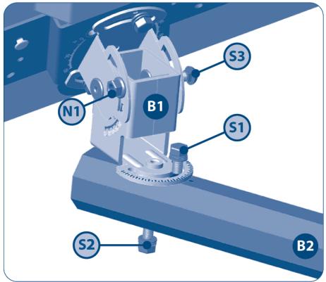 STRONG SLIMSAT SA62 - Fixer l'angle d'élévation (entre l'antenne et le support de fixation) - 1