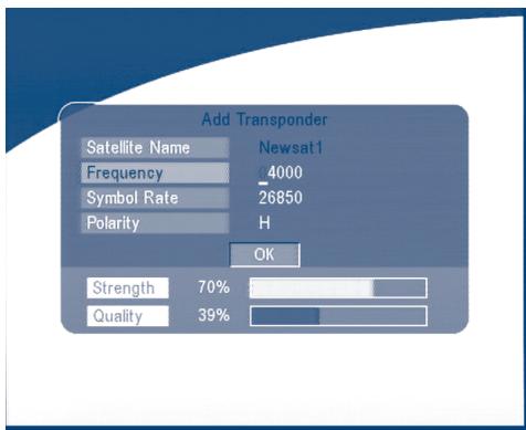 STRONG SRT 6010 - Add Transponder: - 1