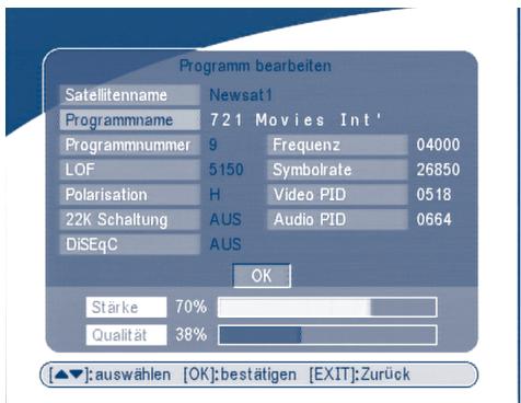 STRONG SRT 6010 - Bearbeiten (gelber Knopf auf der Fernbedienung) - 1