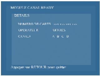 STRONG CANAL READY SMARCAM MODULE TNT - Menu «Gestion de droits / Détails» - 1