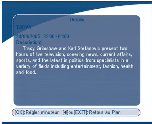 STRONG SRT 5010 - Dans le menu de l'horaire d'EPG: - 1