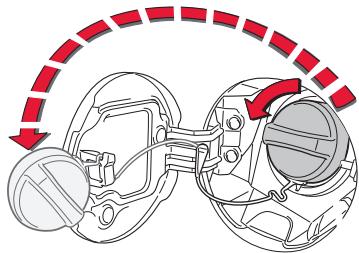 TOYOTA YARIS HYBRIDE - Ouverture du réservoir à carburant - 2