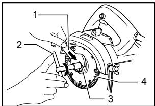 MAKITA 4100NH - Cómo instalar y desinstalar el disco de diamante - 1