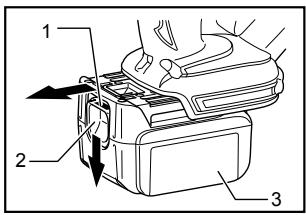 MAKITA BUB182 - Instalación o desmontaje del cartucho de bateria - 1