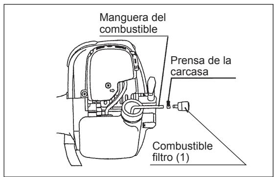 Manguera del combustible Prensa de la carcasa Combustible filtro (1)
