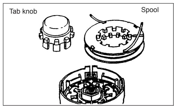 MAKITA EBH341U - Replacing the nylon cord - 2