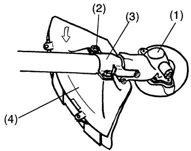 MAKITA EM4250CA - Utilisation du protecteur pour lame métallique/lame à fil - 2