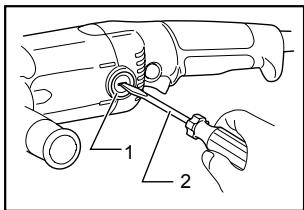 MAKITA GA6020C - Reemplazimiento de las escalillas de carbón - 2