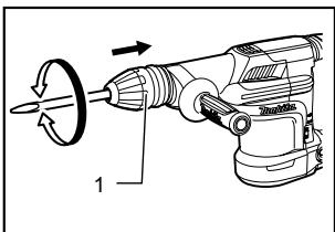 MAKITA HM870C - Installation et retrait du embout - 2