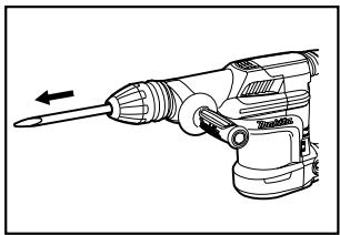 MAKITA HM870C - Installing or removing the bit - 3