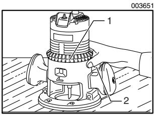 MAKITA 3606 - Réglage de la profondeur de coupe - 1