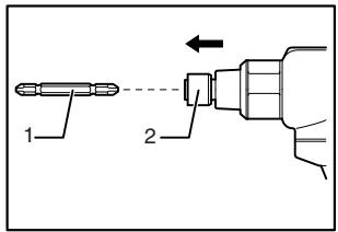 MAKITA BFH090 - Installing or removing driver bit or socket bit - 2