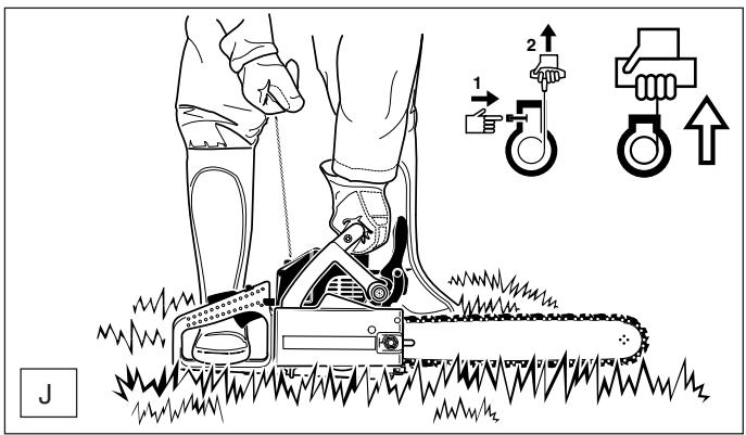 MAKITA DCS401 - Starting the engine - 1