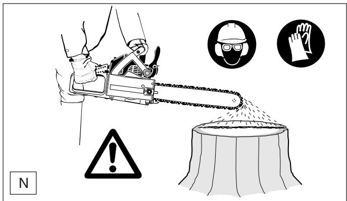 MAKITA DCS401 - Checking the chain lubrication - 1