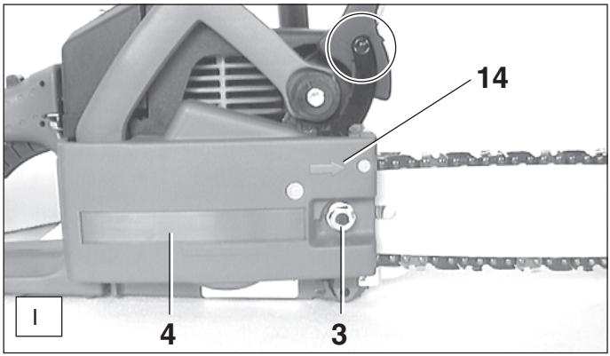 MAKITA DCS401 - Mounting the guide bar and saw chain - 11