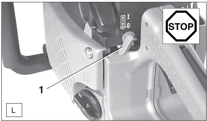MAKITA DCS401 - Stopping the engine - 1