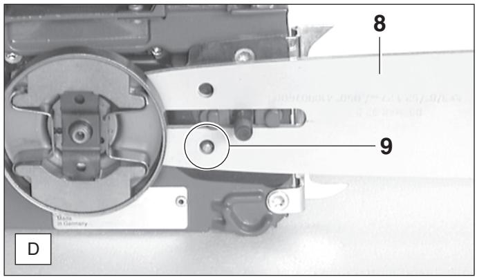 MAKITA DCS401 - Montage du rail-guide et de la châne de sciage - 8