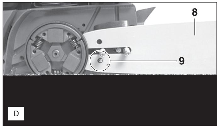 MAKITA DCS520I - Montage du guide et de la chaîne de sciage - 8