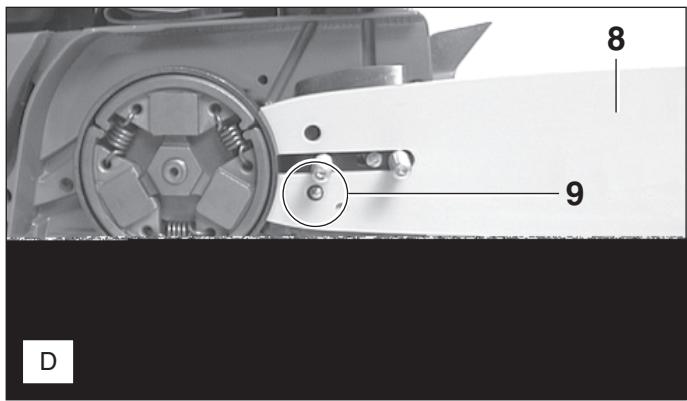 MAKITA DCS540 - Montage du guide et de la chaine de sciage - 8