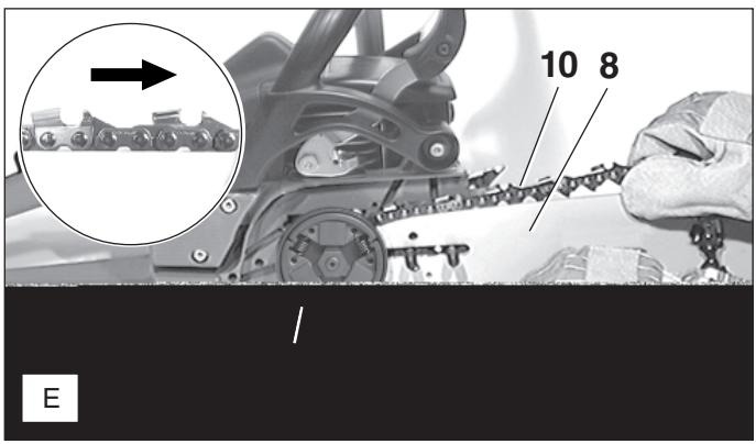 MAKITA DCS540 - Montage du guide et de la chaine de sciage - 3
