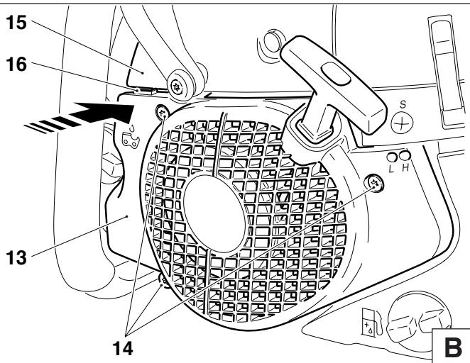 MAKITA DCS6400 - Mounting the fan housing - 1