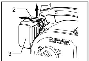 MAKITA LXCV02 - Installing or removing battery cartridge - 1