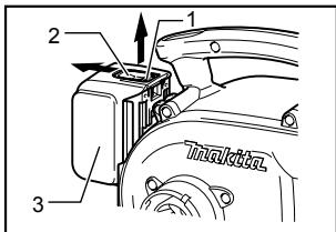 MAKITA LXCV02 - Installation ou retrait de la batterie - 1
