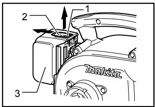 MAKITA LXCV02 - Instalación o desmontaje del cartucho de bateria - 1
