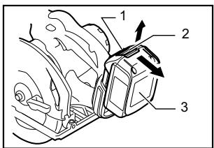 MAKITA BSS610 - Installing or removing battery cartridge - 1