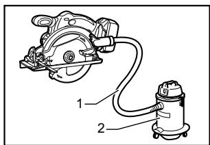 MAKITA BSS610 - Raccordement à un aspirateur - 2